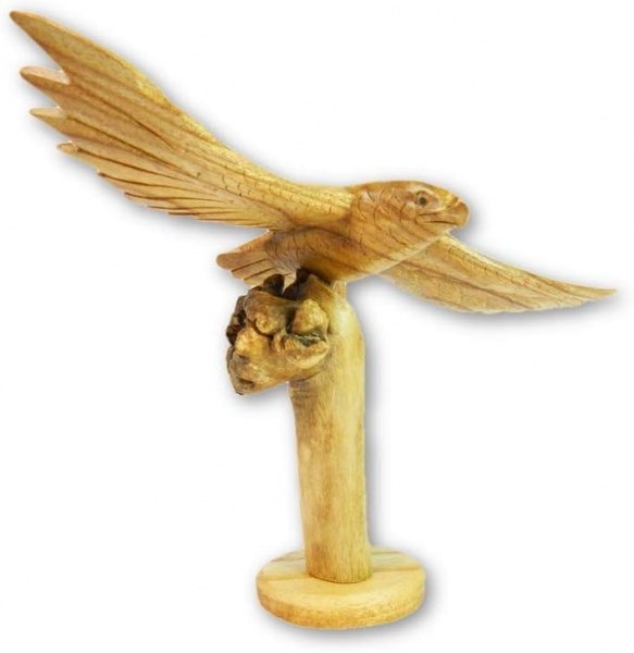 Flying Eagle on Parasite Wood - 25cm wingspan
